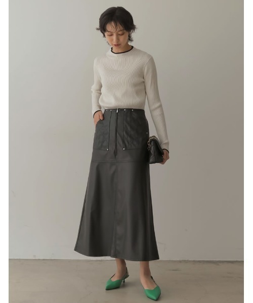 Re:EDIT（リエディ）の「[2023S/S SHOES COLLECTION]ポインテッドトゥバックストラップローヒールミュールパンプス（その他シューズ・レディース・ブラック/ホワイト/グリーン/キャメル/パイソン・LARGE/X-LARGE/SMALL/MEDIUM）」の9枚目の写真