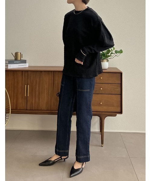 Re:EDIT（リエディ）の「[2023S/S SHOES COLLECTION]ポインテッドトゥバックストラップローヒールミュールパンプス（その他シューズ・レディース・ブラック/ホワイト/グリーン/キャメル/パイソン・LARGE/X-LARGE/SMALL/MEDIUM）」の10枚目の写真