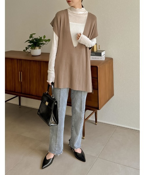 Re:EDIT（リエディ）の「[2023S/S SHOES COLLECTION]ポインテッドトゥバックストラップローヒールミュールパンプス（その他シューズ・レディース・ブラック/ホワイト/グリーン/キャメル/パイソン・LARGE/X-LARGE/SMALL/MEDIUM）」の21枚目の写真