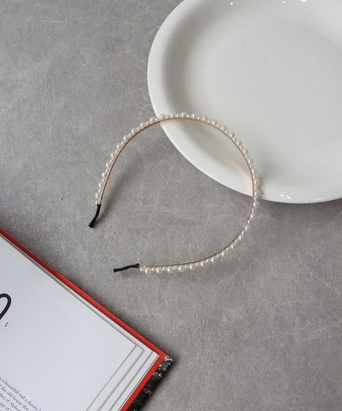 BLUEEAST（ブルーイースト）の「パールカチューシャ（カチューシャ・レディース・ホワイト系/オフホワイト/ホワイト・FREE）」の18枚目の写真