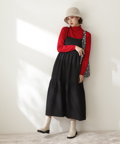 N.（N. Natural Beauty Basic）（エヌエヌナチュラルビューティーベーシック）の「◆ウールベーシックスムースタートルネックニット（ニット/セーター・レディース・ブラック/ベージュ/レッド/オフホワイト・MEDIUM）」の10枚目の写真