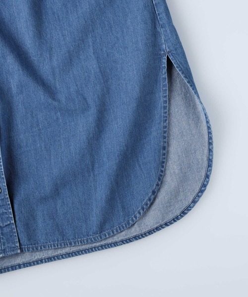 Lee(リー)の「【Lee】デニムシャツワンピース(シャツワンピース・レディース・ダークインディゴブルー・L/M)」の11枚目の写真