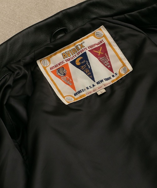 AVIREX（アヴィレックス）の「AVIREX/別注 VARSITY JACKET（ライダースジャケット・メンズ・ブラック/ベージュ系その他・M/L）」の14枚目の写真