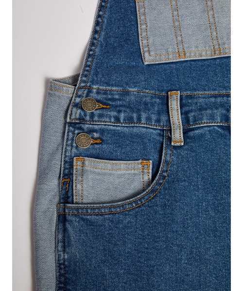 Guess(ゲス)の「GUESS Originals Color-Block Overalls(サロペット/オーバーオール・レディース・インディゴブルー・SMALL/MEDIUM/X-SMALL)」の10枚目の写真
