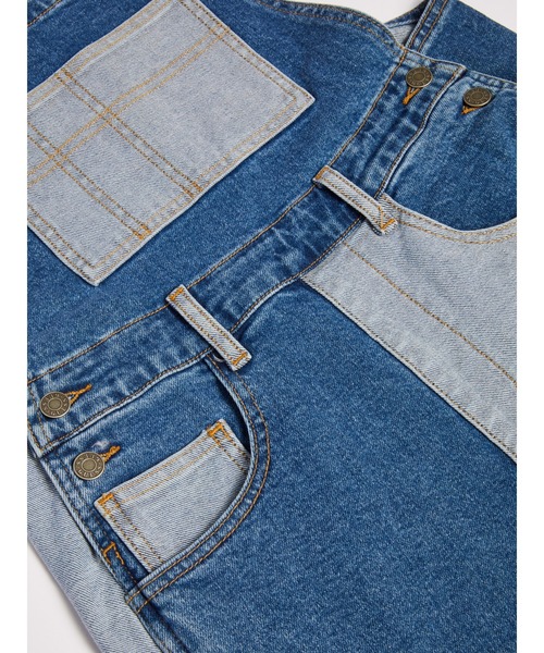 Guess(ゲス)の「GUESS Originals Color-Block Overalls(サロペット/オーバーオール・レディース・インディゴブルー・SMALL/MEDIUM/X-SMALL)」の11枚目の写真