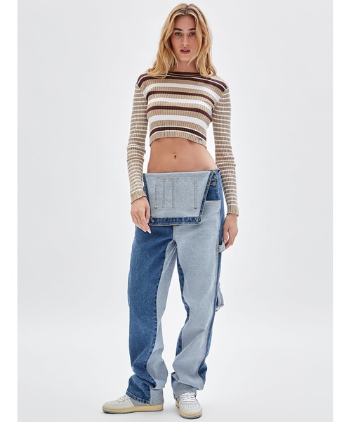 Guess(ゲス)の「GUESS Originals Color-Block Overalls(サロペット/オーバーオール・レディース・インディゴブルー・SMALL/MEDIUM/X-SMALL)」の5枚目の写真