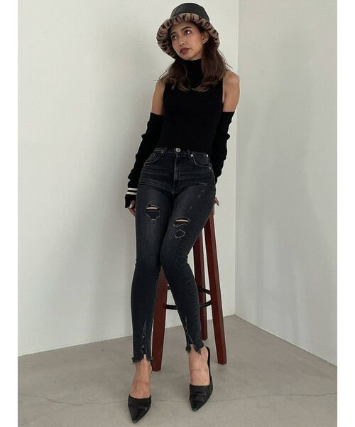 アームウォーマー✩ゴルフウェア✩ワンピース✩ニット☆ベルベット☆本革☆ケーブル GYDA（ジェイダ）の「アームウォーマーSET ノースリーブニット