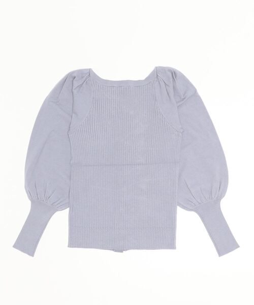 ASTORIA ODIER（アストリアオディール）の「Vネックボリュームスリーブカーディガン（カーディガン/ボレロ・レディース・ネイビー/ミント/ベージュ/ホワイト/ピンク/ブルー・MEDIUM）」の8枚目の写真