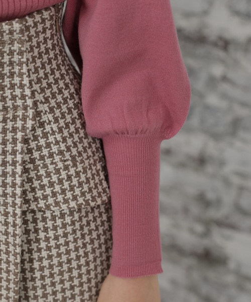 ASTORIA ODIER（アストリアオディール）の「Vネックボリュームスリーブカーディガン（カーディガン/ボレロ・レディース・ネイビー/ミント/ベージュ/ホワイト/ピンク/ブルー・MEDIUM）」の19枚目の写真