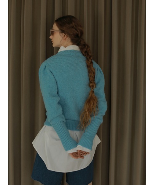AMAIL(アマイル)の「Cut out fuwa knit(ニット/セーター・レディース・ホワイト/ブルー/ピンク・FREE)」の21枚目の写真