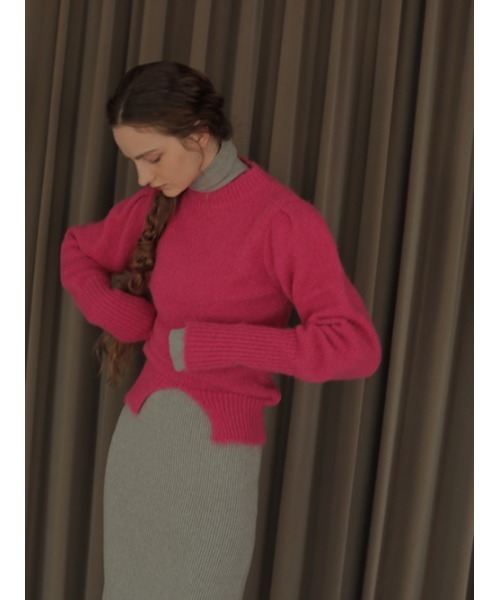 AMAIL(アマイル)の「Cut out fuwa knit(ニット/セーター・レディース・ホワイト/ブルー/ピンク・FREE)」の8枚目の写真