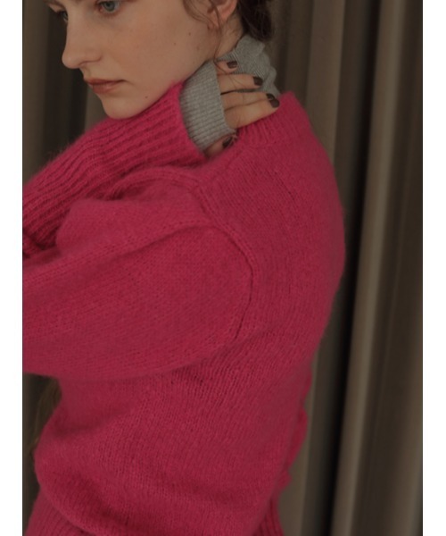 AMAIL(アマイル)の「Cut out fuwa knit(ニット/セーター・レディース・ホワイト/ブルー/ピンク・FREE)」の19枚目の写真
