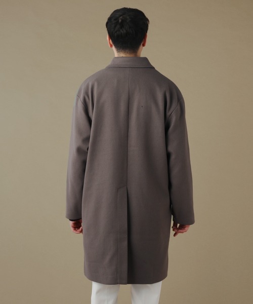 THE CASUAL(カジュアル)の「ルーズベーシックメルトンステンカラーコート(ステンカラーコート・メンズ・アイボリー/モカ/ネイビー/ブラック/ブラック系/ベージュ系/チャコール・M/L/LL/S)」の15枚目の写真