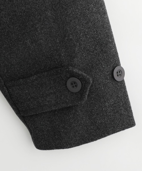 THE CASUAL(カジュアル)の「ルーズベーシックメルトンステンカラーコート(ステンカラーコート・メンズ・アイボリー/モカ/ネイビー/ブラック/ブラック系/ベージュ系/チャコール・M/L/LL/S)」の22枚目の写真