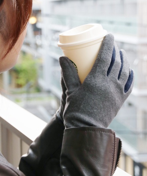 sankyo shokai（サンキョウショウカイ）の「スマホ対応手袋抗菌消臭（手袋・レディース・ブラック/ネイビー/グレー/モカ・FREE）」の3枚目の写真