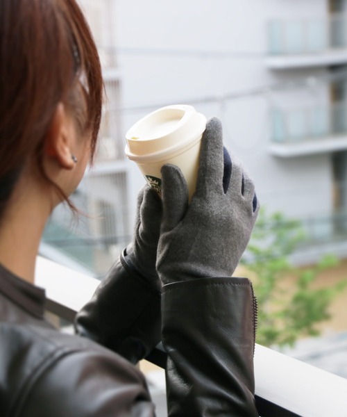 sankyo shokai（サンキョウショウカイ）の「スマホ対応手袋抗菌消臭（手袋・レディース・ブラック/ネイビー/グレー/モカ・FREE）」の9枚目の写真