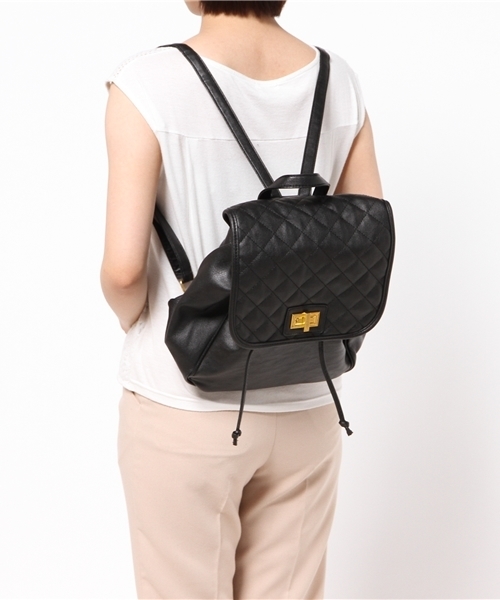 WEGO(ウィゴー)の「WEGO/キルティングリュック(バックパック/リュック・レディース・ホワイト/ブラック・FREE)」の8枚目の写真