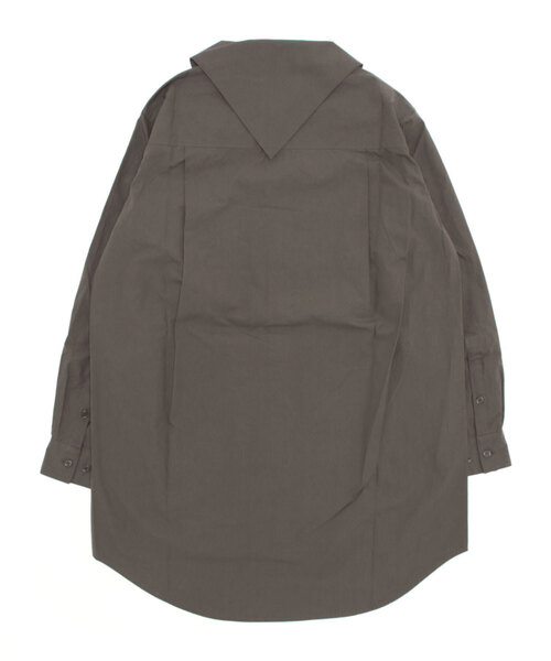 M TO R（ムウトアール）の「［BLOUSE］BIG COLLAR LONG SHIRT（シャツ/ブラウス・レディース・チャコールグレー/オフホワイト・FREE）」の4枚目の写真