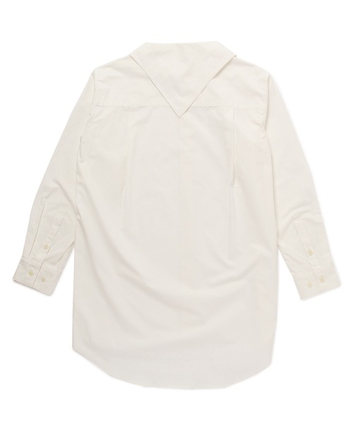 M TO R（ムウトアール）の「［BLOUSE］BIG COLLAR LONG SHIRT（シャツ/ブラウス・レディース・チャコールグレー/オフホワイト・FREE）」の13枚目の写真