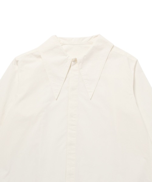M TO R（ムウトアール）の「［BLOUSE］BIG COLLAR LONG SHIRT（シャツ/ブラウス・レディース・チャコールグレー/オフホワイト・FREE）」の17枚目の写真