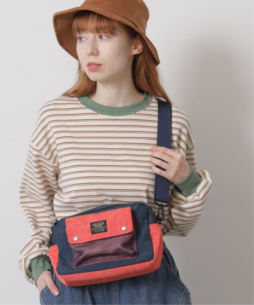 DOUBLE NAME(ダブルネーム)の「メッシュポケットショルダーBAG(ショルダーバッグ・レディース・ネイビー/オレンジ/スミクロ・FREE)」の3枚目の写真