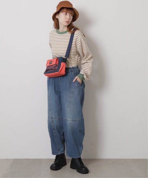 DOUBLE NAME(ダブルネーム)の「メッシュポケットショルダーBAG(ショルダーバッグ・レディース・ネイビー/オレンジ/スミクロ・FREE)」の4枚目の写真