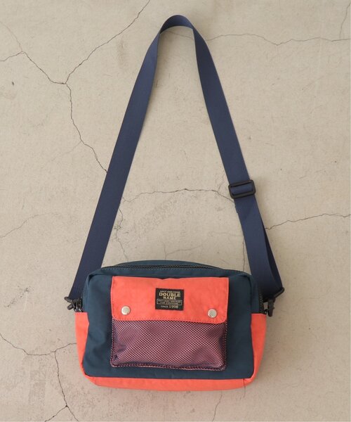DOUBLE NAME(ダブルネーム)の「メッシュポケットショルダーBAG(ショルダーバッグ・レディース・ネイビー/オレンジ/スミクロ・FREE)」の5枚目の写真
