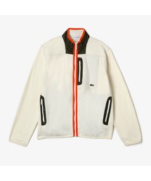 配色パイピングマイクロフリースジャケット