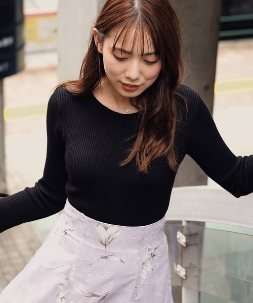 NOELA(ノエラ)の「レーススリーブニット(ニット/セーター・レディース・ブラウン/ブラック/ピンク・フリー)」の6枚目の写真