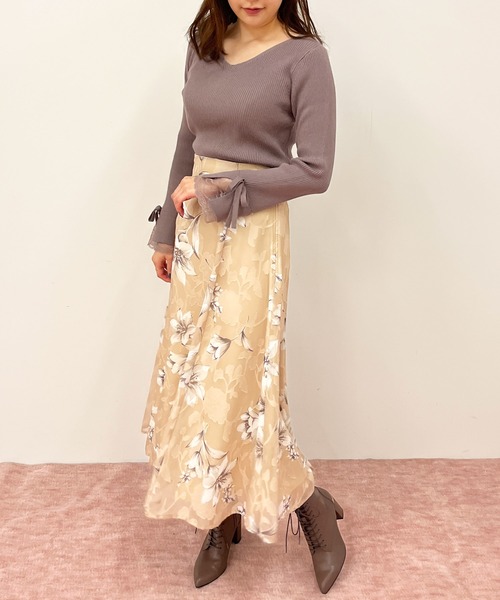 NOELA(ノエラ)の「レーススリーブニット(ニット/セーター・レディース・ブラウン/ブラック/ピンク・フリー)」の12枚目の写真