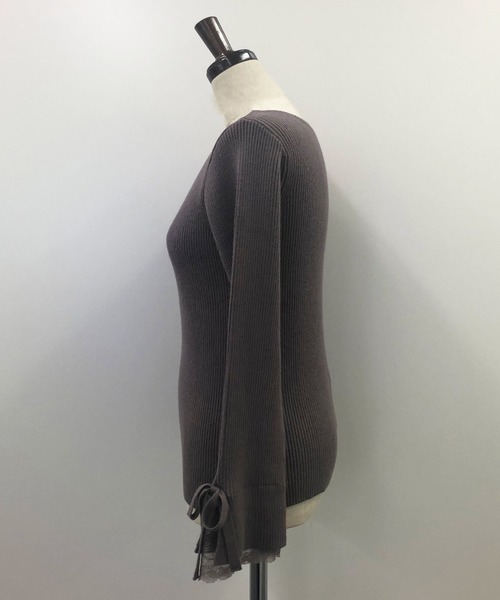 NOELA(ノエラ)の「レーススリーブニット(ニット/セーター・レディース・ブラウン/ブラック/ピンク・フリー)」の11枚目の写真