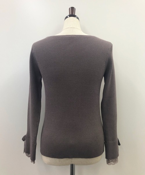 NOELA(ノエラ)の「レーススリーブニット(ニット/セーター・レディース・ブラウン/ブラック/ピンク・フリー)」の5枚目の写真