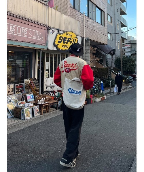 DEVICE(デバイス)の「Chcuh Team 2WAY レトロプリント キャンバス トートバッグ (ショルダー付)(トートバッグ・レディース・ナチュラル/ブラック・FREE)」の14枚目の写真