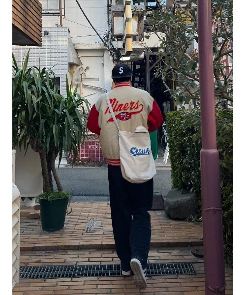 DEVICE(デバイス)の「Chcuh Team 2WAY レトロプリント キャンバス トートバッグ (ショルダー付)(トートバッグ・レディース・ナチュラル/ブラック・FREE)」の13枚目の写真