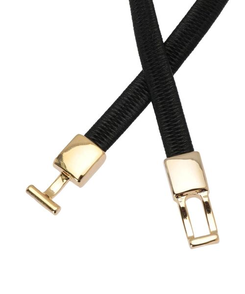 RESEXXY（リゼクシー）の「ポイントメタルゴムベルト（ベルト・レディース・ベージュ/オフホワイト/ブラック・FREE）」の5枚目の写真