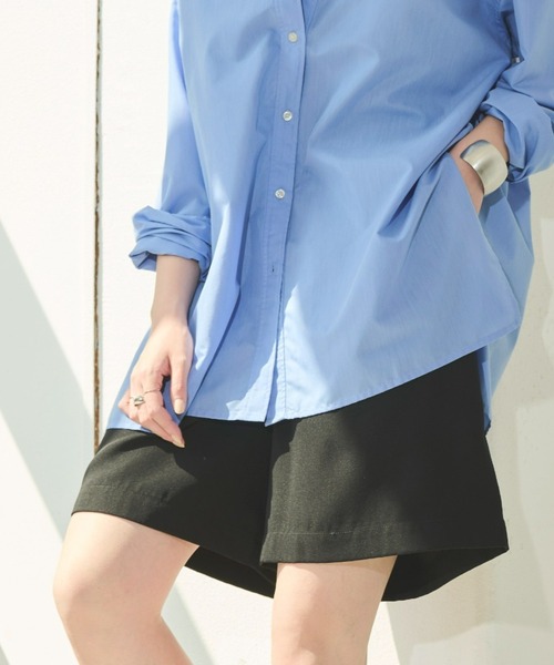 Aunt Marie's（アントマリーズ）の「ツイルタックイージーショートパンツ（その他パンツ・レディース・ブラック/カーキ/アイボリー・FREE）」の3枚目の写真