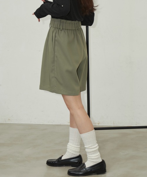 Aunt Marie's（アントマリーズ）の「ツイルタックイージーショートパンツ（その他パンツ・レディース・ブラック/カーキ/アイボリー・FREE）」の10枚目の写真