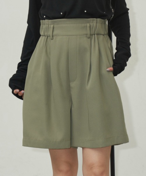 Aunt Marie's（アントマリーズ）の「ツイルタックイージーショートパンツ（その他パンツ・レディース・ブラック/カーキ/アイボリー・FREE）」の12枚目の写真
