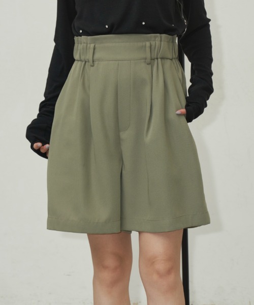 Aunt Marie's（アントマリーズ）の「ツイルタックイージーショートパンツ（その他パンツ・レディース・ブラック/カーキ/アイボリー・FREE）」の11枚目の写真