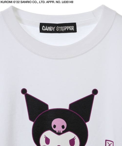 Candy Stripper(キャンディストリッパー)の「LOVE KUROMI L/S Tシャツ(Tシャツ/カットソー・レディース・オフホワイト/ブラック・2)」の4枚目の写真