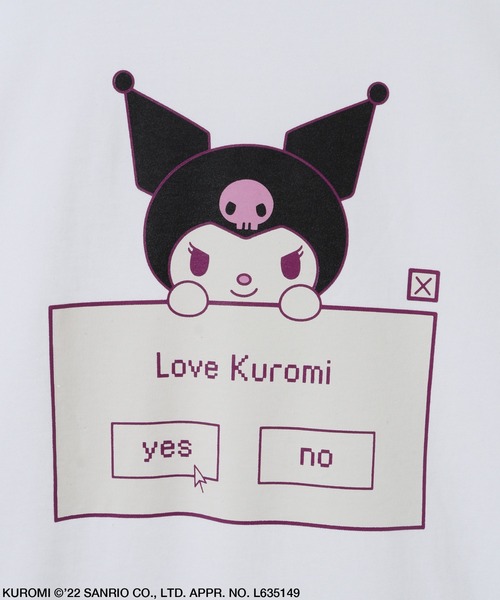 Candy Stripper(キャンディストリッパー)の「LOVE KUROMI L/S Tシャツ(Tシャツ/カットソー・レディース・オフホワイト/ブラック・2)」の7枚目の写真