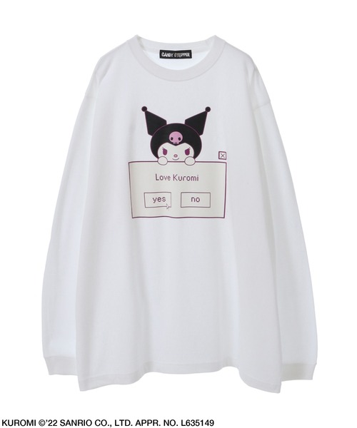Candy Stripper(キャンディストリッパー)の「LOVE KUROMI L/S Tシャツ(Tシャツ/カットソー・レディース・オフホワイト/ブラック・2)」の13枚目の写真