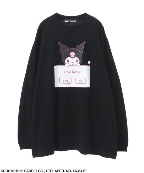 Candy Stripper(キャンディストリッパー)の「LOVE KUROMI L/S Tシャツ(Tシャツ/カットソー・レディース・オフホワイト/ブラック・2)」の12枚目の写真