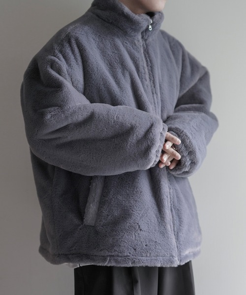 Art re A select（アトリエセレクト）の「Art re A×itsuki ワイドスリーブボリュームフェイクファーブルゾン（ブルゾン・メンズ・ホワイト/ブラック/チャコールグレー・S/M/L）」の3枚目の写真