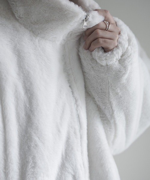 Art re A select（アトリエセレクト）の「Art re A×itsuki ワイドスリーブボリュームフェイクファーブルゾン（ブルゾン・メンズ・ホワイト/ブラック/チャコールグレー・S/M/L）」の6枚目の写真