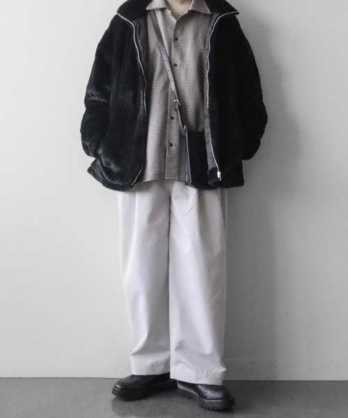 Art re A select（アトリエセレクト）の「Art re A×itsuki ワイドスリーブボリュームフェイクファーブルゾン（ブルゾン・メンズ・ホワイト/ブラック/チャコールグレー・S/M/L）」の19枚目の写真