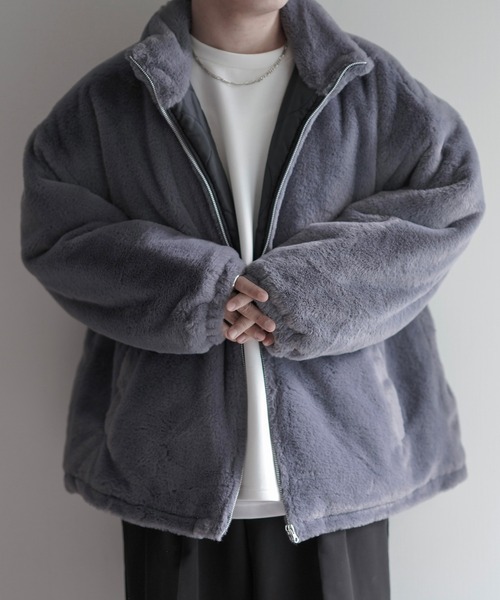 Art re A select（アトリエセレクト）の「Art re A×itsuki ワイドスリーブボリュームフェイクファーブルゾン（ブルゾン・メンズ・ホワイト/ブラック/チャコールグレー・S/M/L）」の9枚目の写真