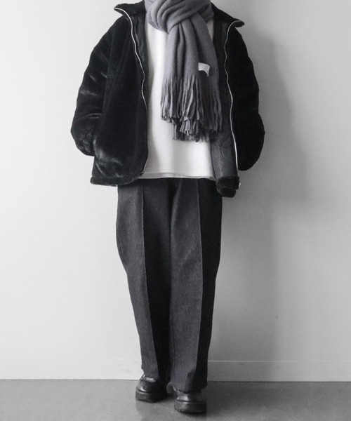 Art re A select（アトリエセレクト）の「Art re A×itsuki ワイドスリーブボリュームフェイクファーブルゾン（ブルゾン・メンズ・ホワイト/ブラック/チャコールグレー・S/M/L）」の21枚目の写真