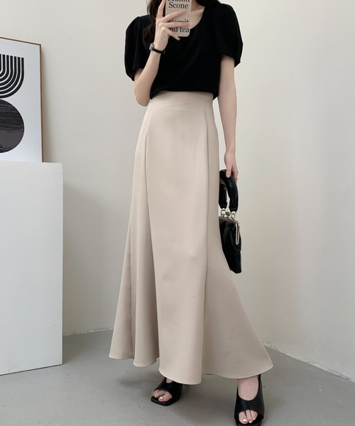 ABITOKYO（アビトーキョー）の「バックレースアップマーメイドロングスカート（スカート・レディース・ブラック/ダークブラウン/ベージュ/ブルー/ピンク/ライトグリーン・S/M）」の8枚目の写真