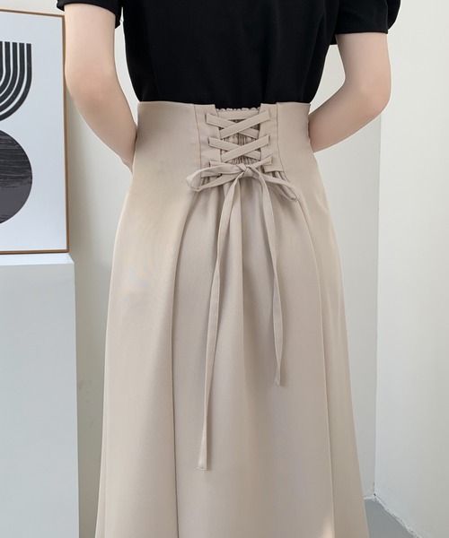 ABITOKYO（アビトーキョー）の「バックレースアップマーメイドロングスカート（スカート・レディース・ブラック/ダークブラウン/ベージュ/ブルー/ピンク/ライトグリーン・S/M）」の10枚目の写真